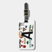 A - Neuer Sport-Entwurfs-Monogramm-Gepäckanhänger Gepäckanhänger (Vorderseite vertikal)