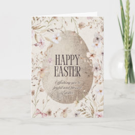A neutral colour Ester Card with an Easter Karte