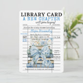 A New Chapter Baby Shower BOY Invitation Einladung (Stehend Vorderseite)