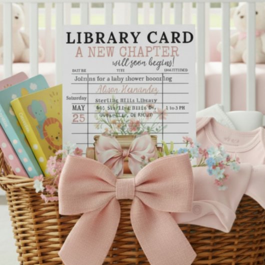 A New Chapter Baby Shower Einladung