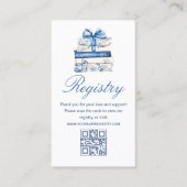 a new chapter baby Shower gift registry qr code  Begleitkarte (Vorderseite)