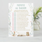 A New Chapter Baby Shower Guess Who Game Card Einladung (Stehend Vorderseite)