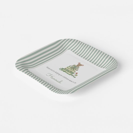 A New Chapter Baby Shower Pappteller (Gewinkelt)