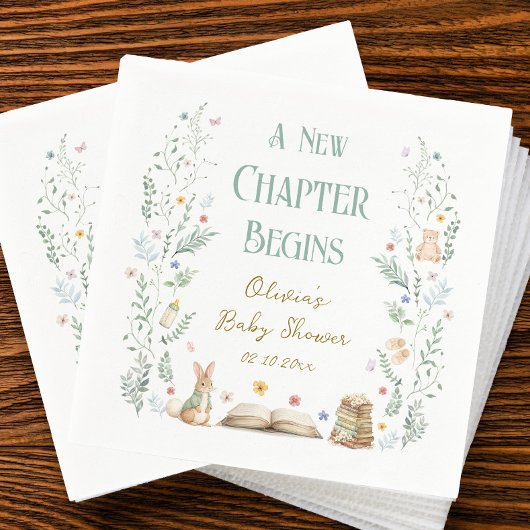 A New Chapter Baby Shower Serviette