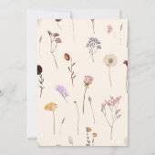 A New Chapter Baby Shower Storybook Wildflower Einladung (Rückseite)