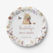 A New Chapter Baby Shower Storybook Wildflower Pappteller (Vorderseite)