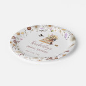 A New Chapter Baby Shower Storybook Wildflower Pappteller (Schrägansicht)