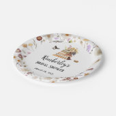 A New Chapter Baby Shower Storybook Wildflower Pappteller (Schrägansicht)