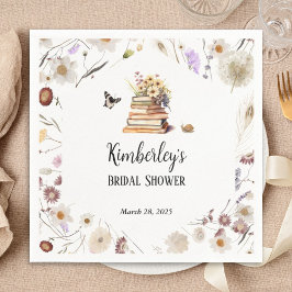 A New Chapter Baby Shower Storybook Wildflower Serviette