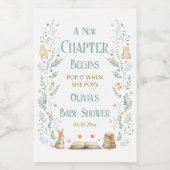 A New Chapter Baby Shower Welcome Weinetikett (Einzelnes Label)