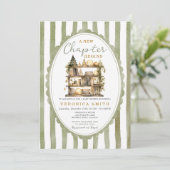 A New Chapter Begin Christmas Book Baby Shower Einladung (Stehend Vorderseite)