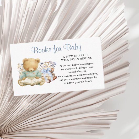A New Chapter Begin Cute Bear Books for Baby Begleitkarte