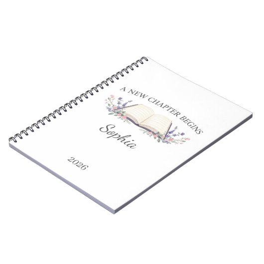 A New Chapter Begins 2026 Personalized Notizblock (Linke Seite)