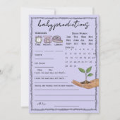 A New Chapter begins Baby Prediction Game Card Einladung (Vorderseite)