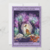 A New Chapter begins Baby Prediction Game Card Einladung (Rückseite)