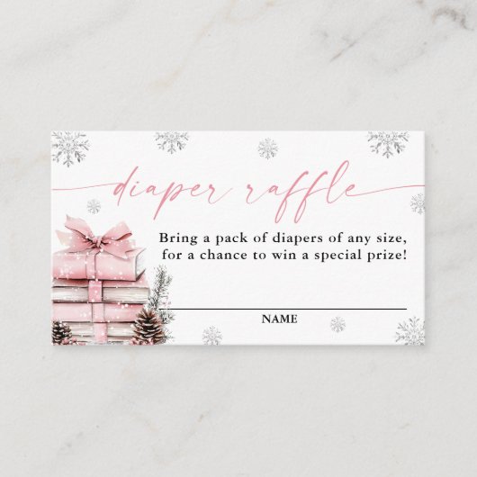 A New Chapter Begins Baby Shower, Diaper Raffle Begleitkarte (Vorderseite)