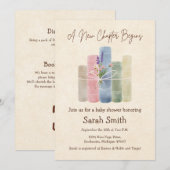 A New Chapter Begins - Baby Shower Einladung (Vorne/Hinten)