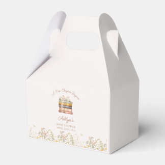 A New Chapter Begins Baby Shower Favor Boxes Geschenkschachtel