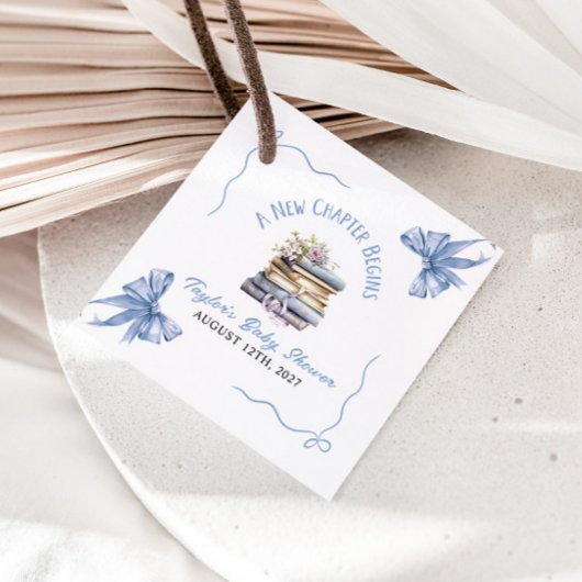 A New Chapter Begins Baby Shower  Geschenkanhänger