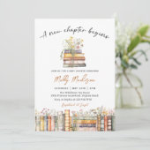 A New Chapter Begins Baby Shower Invitation Einladung (Stehend Vorderseite)