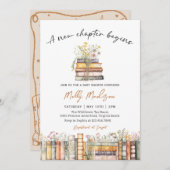 A New Chapter Begins Baby Shower Invitation Einladung (Vorne/Hinten)