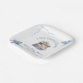 A New Chapter Begins Baby Shower Pappteller (Gewinkelt)