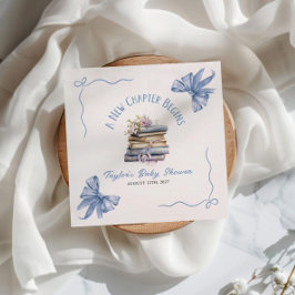 A New Chapter Begins Baby Shower  Serviette