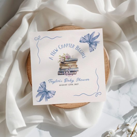 A New Chapter Begins Baby Shower  Serviette