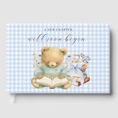 A New Chapter Begins Bear Books Baby Shower  Gästebuch (Vorderseite)