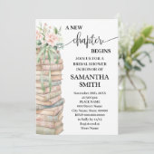 A New Chapter Begins Boho Chic Bridal Shower Einladung (Stehend Vorderseite)