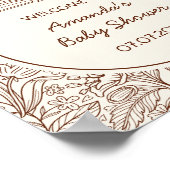 A New Chapter Begins Book Baby Shower Welcome Poster (Ecke)