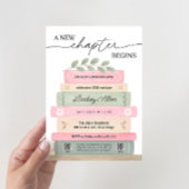 A New Chapter Begins Book Theme Graduation Party Einladung