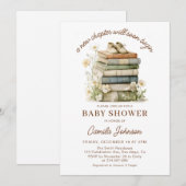 A New Chapter Begins Books Baby Shower Invitation Einladung (Vorne/Hinten)