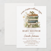 A New Chapter Begins Books Baby Shower Invitation Einladung (Vorne/Hinten)