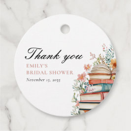A New Chapter Begins Books Bridal Shower Geschenkanhänger