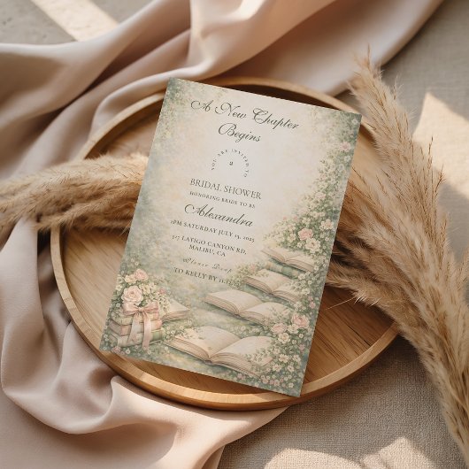 A New Chapter Begins Bridal Shower Einladung