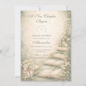 A New Chapter Begins Bridal Shower Einladung (Vorderseite)