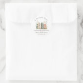 A New Chapter Begins! Bridal Shower Favor Runder Aufkleber (Tasche)