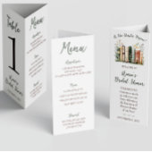A New Chapter Begins!  Bridal Shower Menu Trifold 