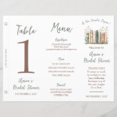 A New Chapter Begins!  Bridal Shower Menu Trifold  (Vorderseite)