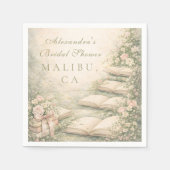 A New Chapter Begins Bridal Shower Serviette (Vorderseite)