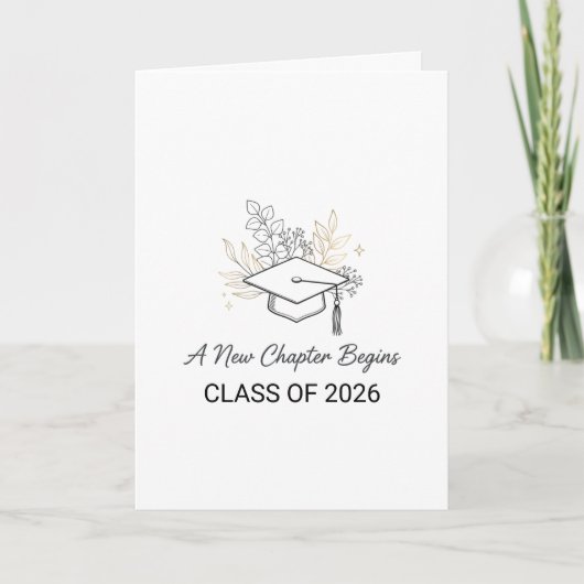 A New Chapter Begins Class of 2026 Karte (Vorderseite)