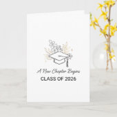 A New Chapter Begins Class of 2026 Karte (Gelbe Blume)