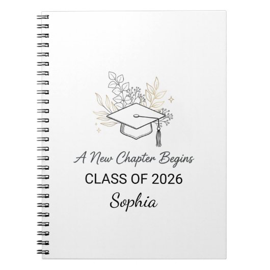 A New Chapter Begins Class of 2026 Personalized Notizblock (Vorderseite)