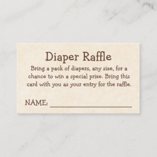A New Chapter Begins - Diaper Raffle Begleitkarte