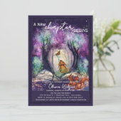 A New Chapter Begins I Storybook Baby shower Einladung (Stehend Vorderseite)