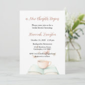 A New Chapter Begins Invitation, Bridal Shower Einladung (Stehend Vorderseite)