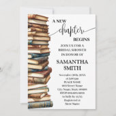 A New Chapter Begins Minimalist Bridal Shower Einladung (Vorderseite)