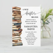 A New Chapter Begins Minimalist Bridal Shower Einladung (Stehend Vorderseite)
