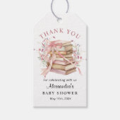 A New Chapter Begins Pink Baby Shower Thank you Geschenkanhänger (Vorderseite)